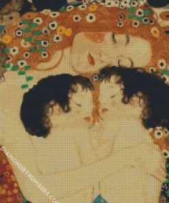 mother and child by gustav klimt vintage diamond paintings