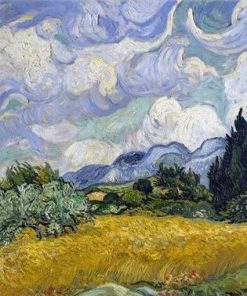 Wheat Field with Cypresses Van Gogh Paint by nuumbers