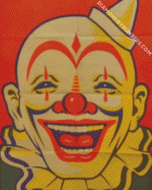 smiling clown diamond painting