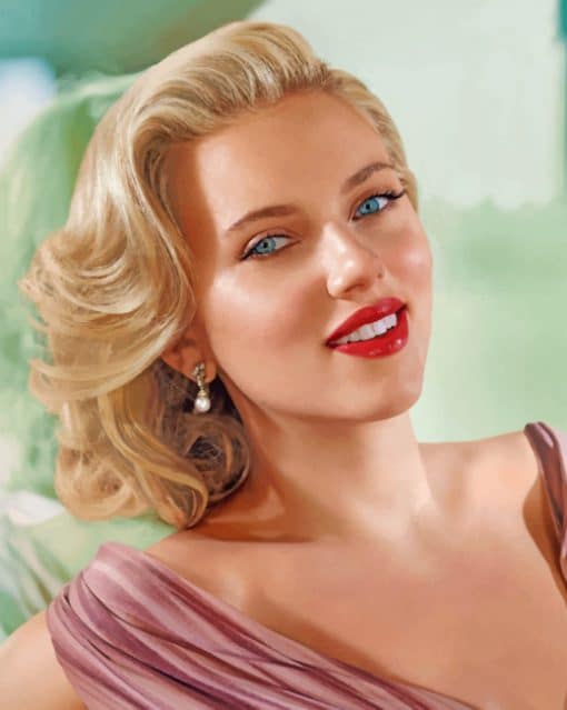 Scarlett Johansson Portrait paint by numbers