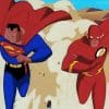 The Flash And Superman Running paint by numbers