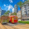 Two Trams In New Orleans paint by numbers