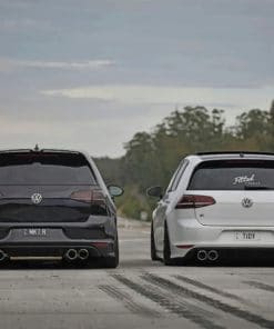 White And Black Volkswagen Golf paint by numbers