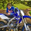 Blue Yamaha Dirt Motorcycle paint by numbers