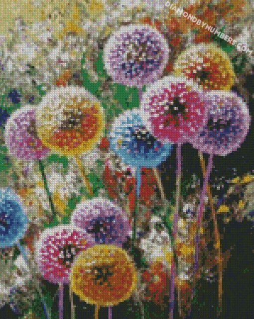 Colorful Dandelion diamond paintings
