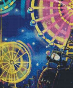 Ferris Wheel Night Scene diamond paintings