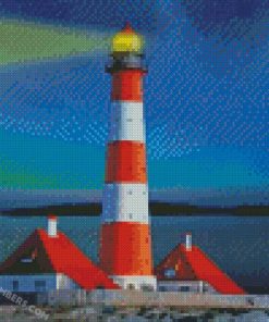 Lighthouse In Wadden Sea National Park Germany diamond painting