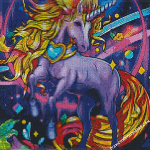 Purple Unicorn Diamond Paintings