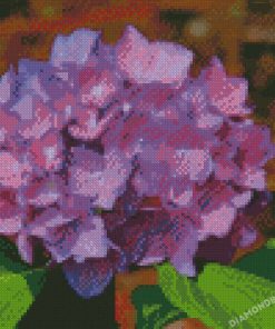 Purple hydrangea diamond painting