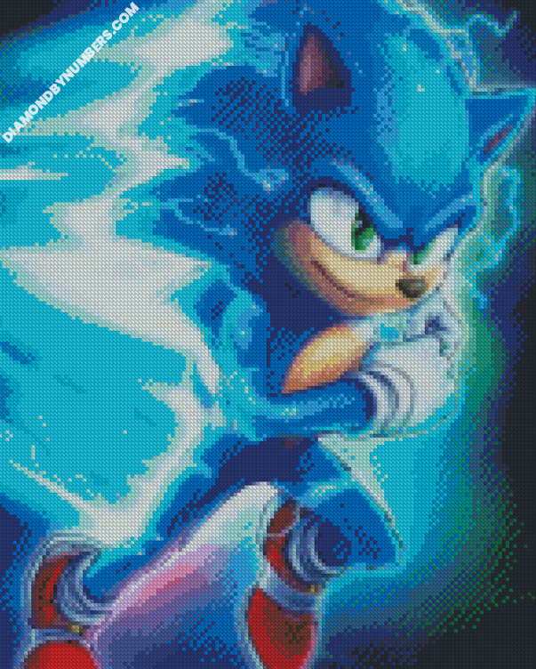 Sonic The Hedgehog - 5D Diamond Painting - DiamondByNumbers
