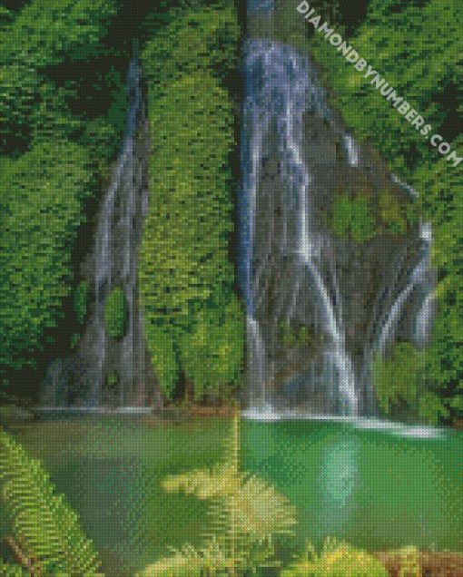 banyumala waterfall indonisia diamond painting