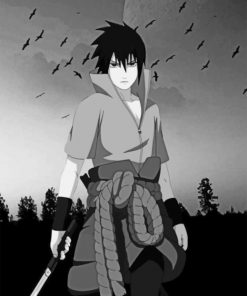 Black And White Itachi paint by number