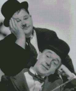 black and white laurel and hardy diamond paintings