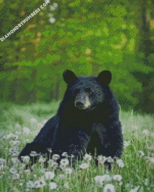 black bear spirit animal diamond painting