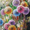 Colorful Dandelion paint by numbers