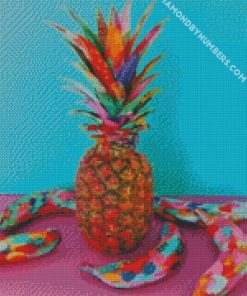 colorful Pineapple and bananas diamond paintings