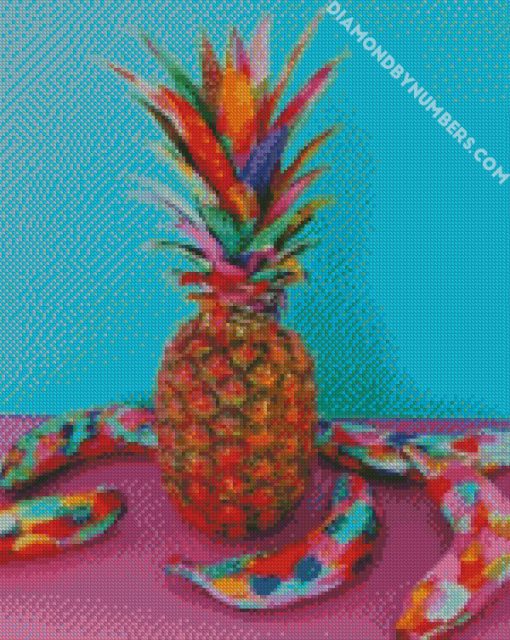 colorful Pineapple and bananas diamond paintings