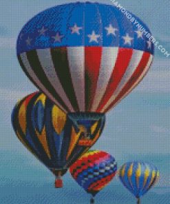 colorful hot air balloons diamond painting