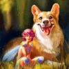 Fairy And Corgi Paint by numbers