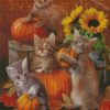 happy halloween with kittens diamond paintings