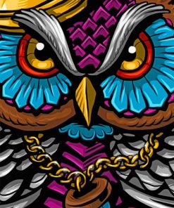 Mad Owl paint by numbers