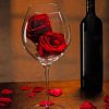 Red Rose In Glass Paint by numbers