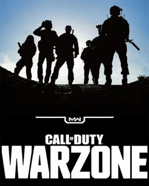 Warzone Call Of Duty Silhouette Paint by numbers