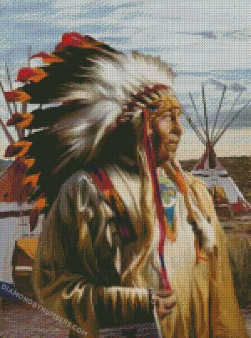 American Indian Man diamond paintings