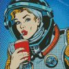 Astronaut Girl Pop Art diamond paintings