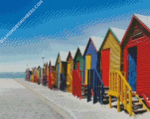 Colorful Cape Town Beach diamond painting