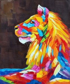 Colorful King Lion Piant by numbers
