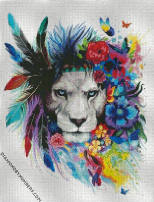 Colorful Lion King Diamond Paintings