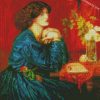 Dante Gabriel Rossetti Jane Morris The Blue Silk Dress diamond paintings