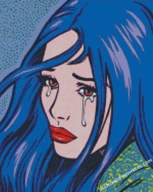 Girl Crying Pop Art diamond paintings