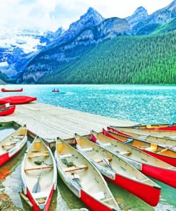 Lake Louise Boats Paint by numbers