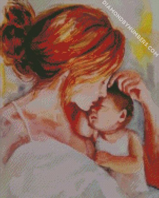 Mom and her baby diamond painting