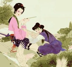 Chinese Mother And Daughter Paint by numbers