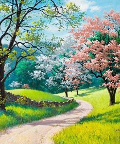 Herry Blossoms Road paint by numbers