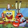 Spongebob And Lobster Paint by numbers
