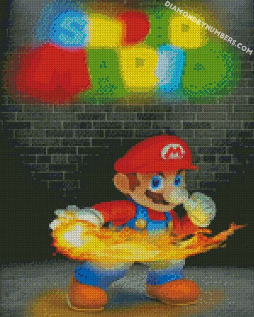 Super Mario diamond painting