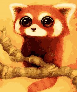 Baby Red Panda Paint by numbers