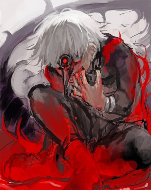 Abstract Ken Kaneki Paint by numbers