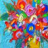 Abstract Vase Of Flowers Paint by numbers