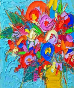 Abstract Vase Of Flowers Paint by numbers