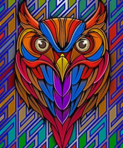 Colorful Owl paint by numbes