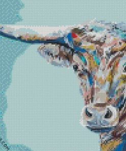aesthetic colorful rampart cow Diamond paintings