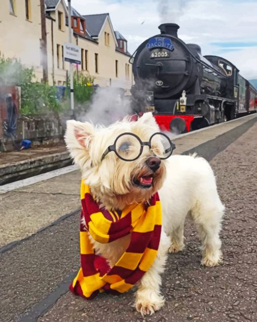 Aesthetic Westie Potter paint by numbers