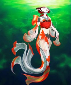 Asian Mermaid Paint by numbers