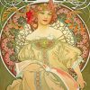 Aesthetic Queen By Alphonse Mucha Paint by numbers