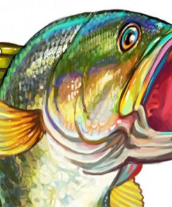 bass fish diamond painting - DiamondByNumbers - Diamond Painting art